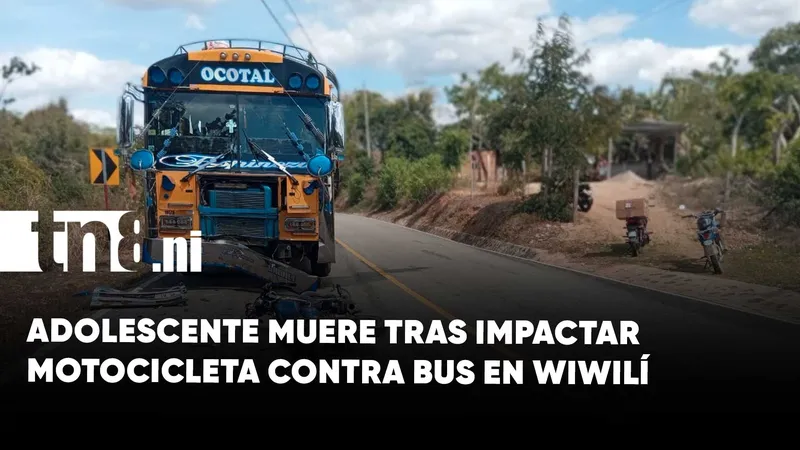 Motociclista fallece tras fuerte accidente vial en Wiwilí, Jinotega