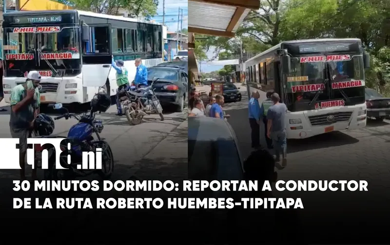 Transportar pasajeros exige responsabilidad: Reportan a conductor dormido en Tipitapa