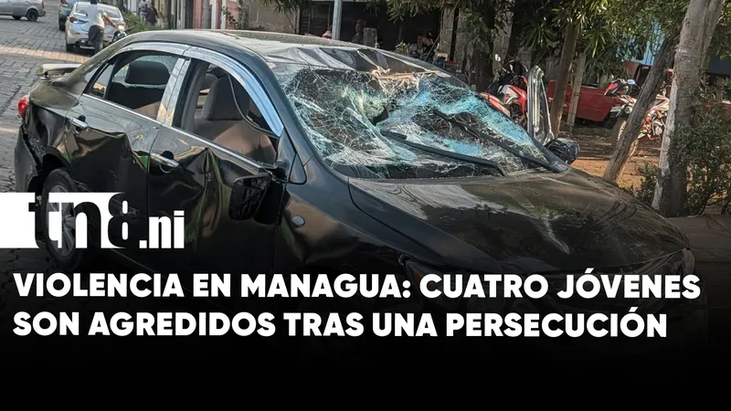 Violenta agresión en Managua: cuatro jóvenes fueron atacados tras una persecución