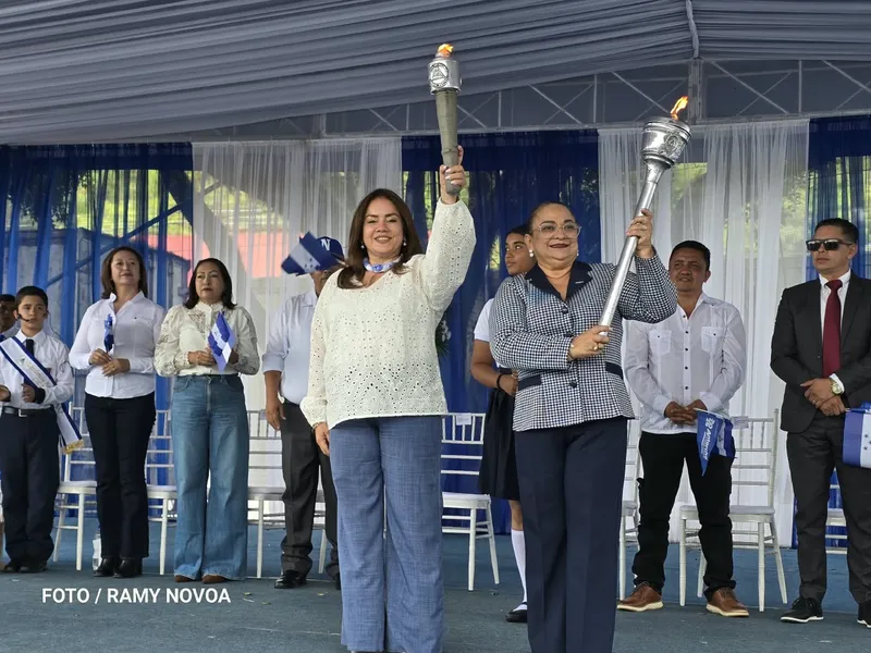 Nicaragua recibe la Antorcha Centroamericana en un acto de fraternidad entre los pueblos