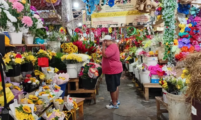 Flores amarillas desde C$120 en el mercado Roberto Huembes