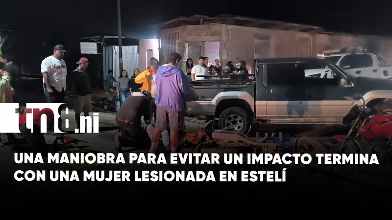Motociclista cae al esquivar a otros motorizados con una recién nacida en Estelí