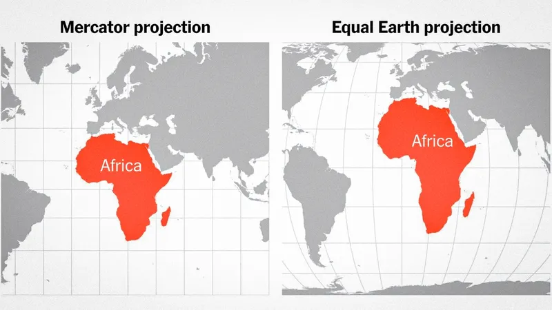 Aprueban nuevo mapa mundial que representa el tamaño real de África