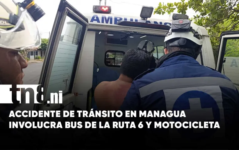 Motociclista termina gravemente lesionado tras accidente en Managua por irrespetar señal de alto