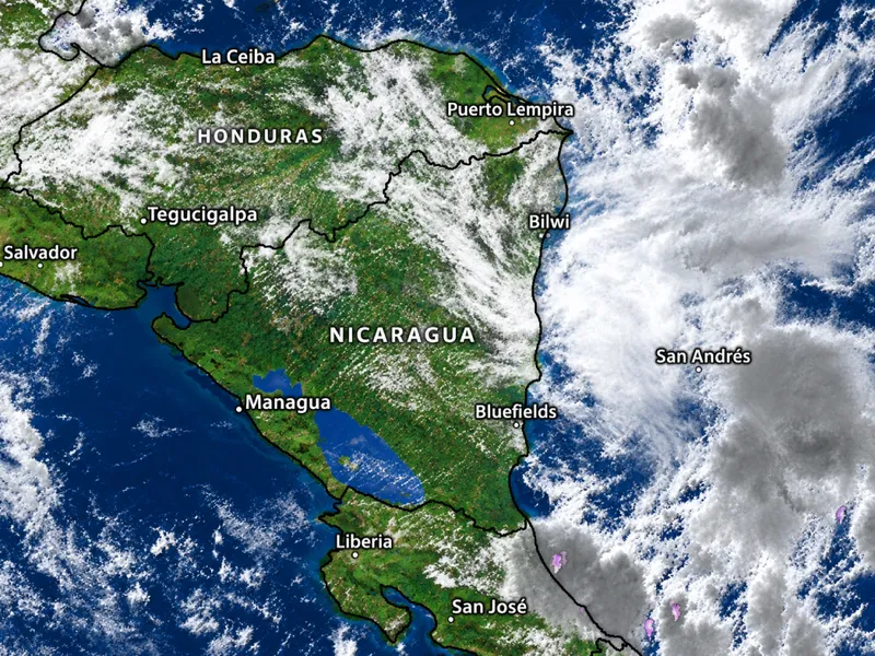 Bajas presiones provocarán lluvias dispersas en Nicaragua