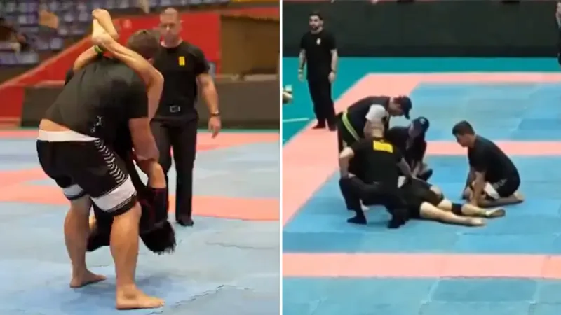 Atleta de jiu-jitsu queda paralizado por un golpe con una maniobra ilegal en Brasil
