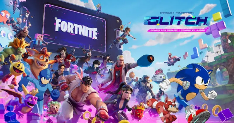 Fortnite: Inicia Glitch, nueva temporada que reúne a más de 20 leyendas de los videojuegos como Sonic the Hedgehog y Mega Man