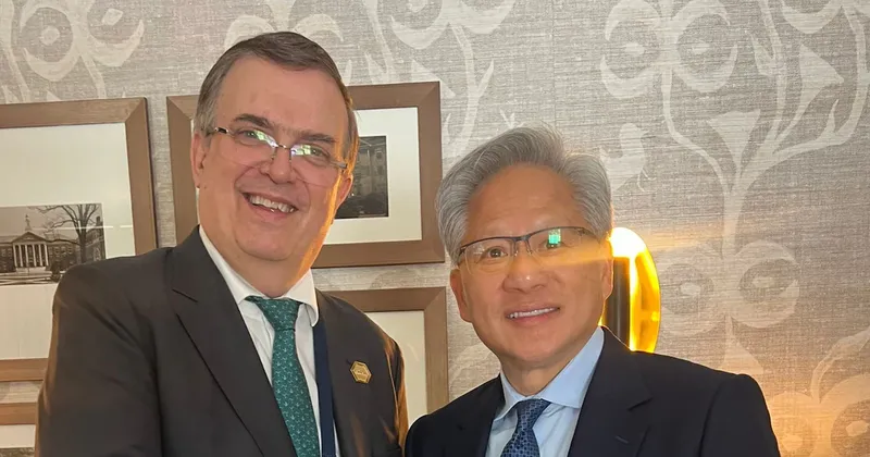 Marcelo Ebrard se reúne con Jensen Huang, CEO de Nvidia, ¿de qué hablaron?