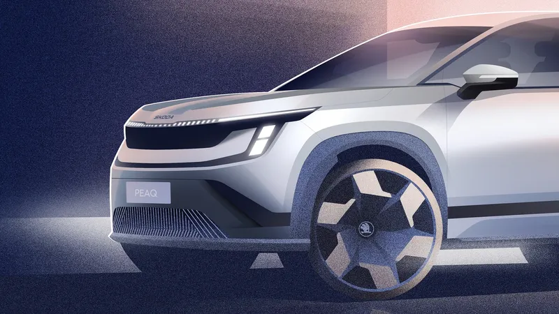 Casi 5 metros de largo, 7 plazas y un diseño rompedor: primeras imágenes del SUV eléctrico más grande de Škoda