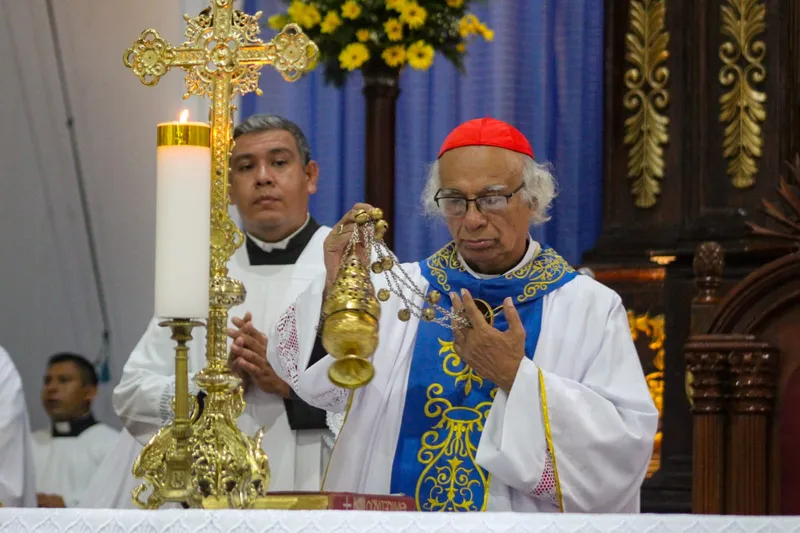 Fieles católicos de Masaya celebran a su patrona, Nuestra Señora de la Asunción