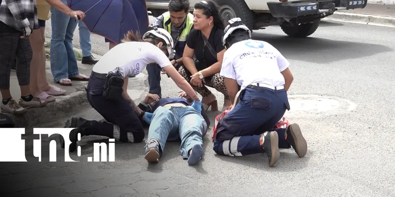 El alto que no se respetó: accidente deja a motociclista lesionada en Estelí