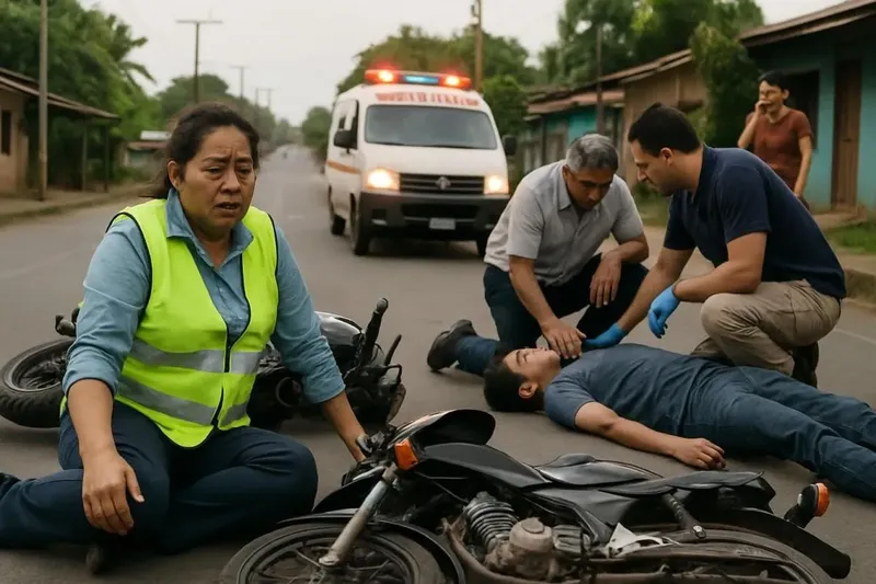 Motociclista provoca muerte de su pasajero al atropellar mujer que regulaba la vía en Mulukukú