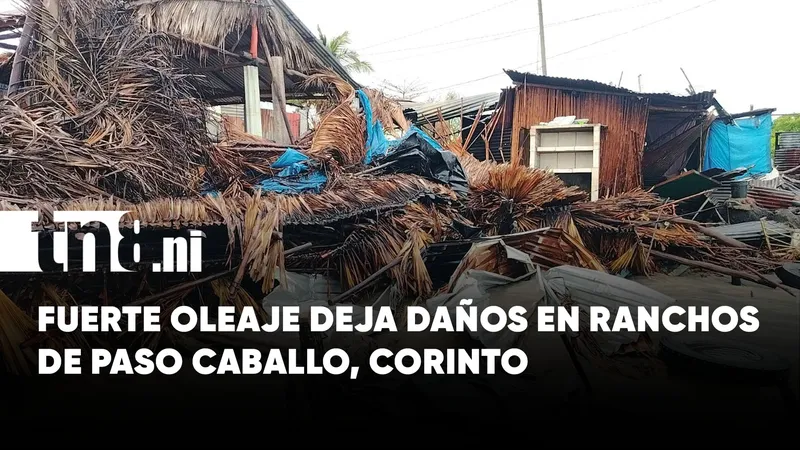 Autoridades evalúan daños por fuerte oleaje en Paso Caballo, Corinto
