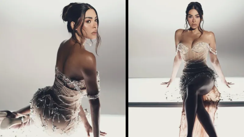 Galilea Montijo brilla con una cascada de perlas en su vestido de la cuarta nominación de LCDF