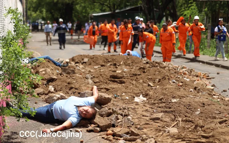 Habitantes del Distrito II de Managua ejecutan planes de emergencia en Ejercicio de Protección de la Vida
