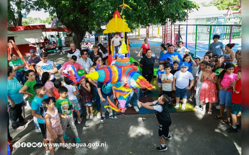 Alcaldía de Managua moderniza cancha y parque de colonia Maestro Gabriel
