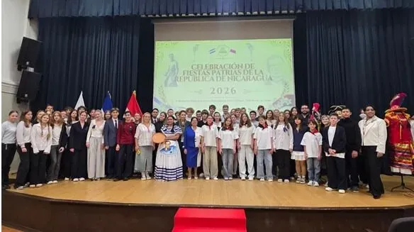 Nicaragua celebra Fiestas Patrias en Rusia con estudiantes rusos
