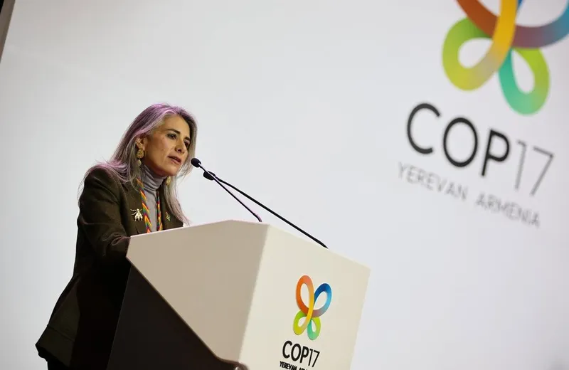 Lina Mondragón (CAF) pide más fondos para biodiversidad y adaptación climática