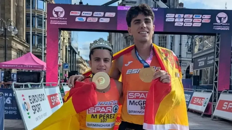 María Pérez y Paul McGrath firman un doblete de oro en la media maratón marcha del Europeo