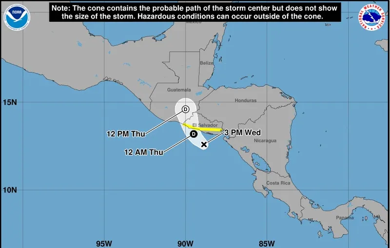 Tormenta tropical Cristina se degrada a depresión tropical