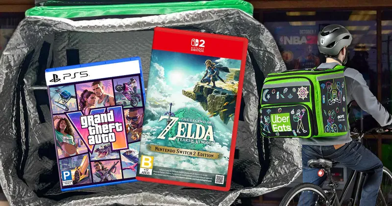 Los repartidores de comida ya te pueden llevar tus videojuegos físicos a domicilio: Uber Eats por fin permite solicitar juegos, consolas y más artículos de gaming