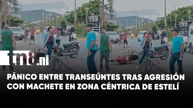 Mujer motociclista causa alarma tras incidente con machete en Estelí (VIDEO)