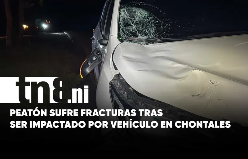 Grave accidente en Juigalpa: peatón es embestido por camioneta