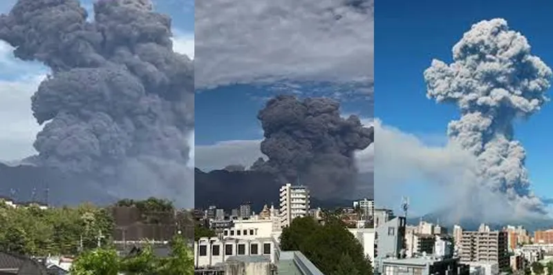 Japón en alerta: el Sakurajima lanza columnas de humo y ceniza (VIDEOS)