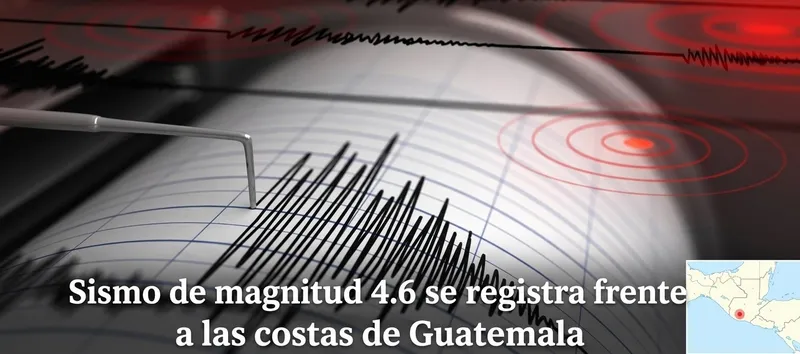 Sismo de magnitud 4.6 sacude el Pacífico frente a las costas de Guatemala