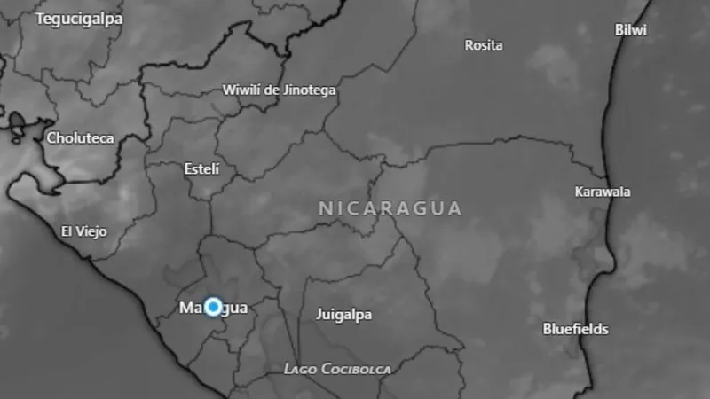 Nicaragua registra ambiente caluroso y lluvias ocasionales este miércoles