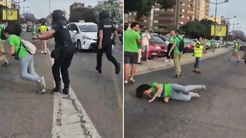 Maestra jubilada se rompe la nariz tras ser empujada ‘a traición’ por un policía español