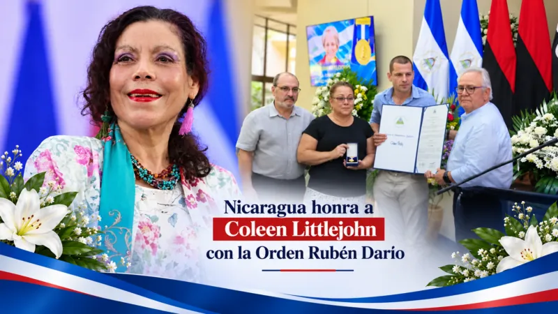 Nicaragua entrega Orden Rubén Darío a hijo de Coleen Littlejohn
