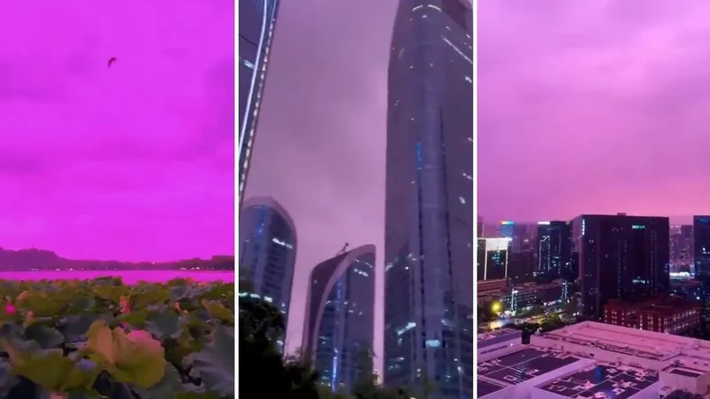 Un cielo de colores anunció el tifón