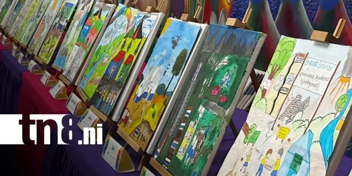 Pinturas escolares reflejan cómo prevenir riesgos y proteger la vida