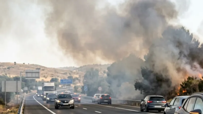 ¡Fuego en la carretera! ¿Cómo actuar si encuentras un incendio mientras conduces?