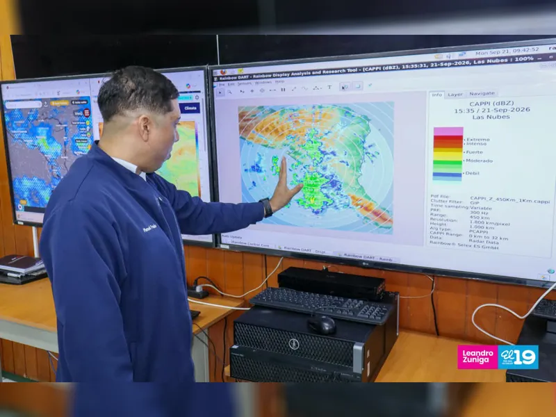 Sistema de baja presión ocasionará lluvias ligeras y moderadas en Nicaragua