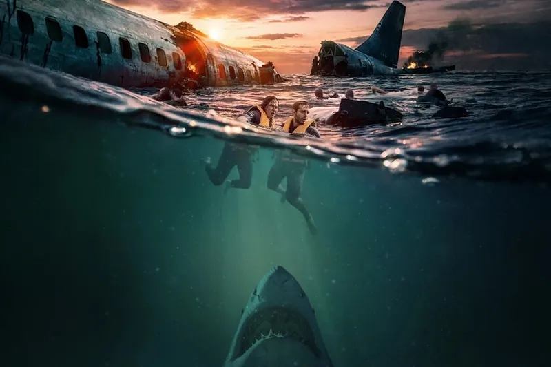 'En mar abierto' enseña los dientes para ser una gran película de tiburones, pero lleva dentadura postiza y se queda en tierra de nadie