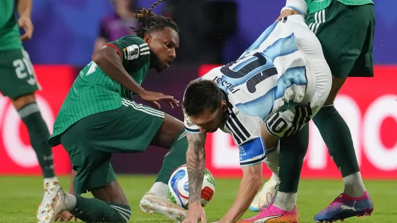 Argelia reclamó la roja para Messi en esta acción