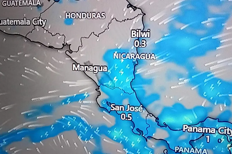 Onda tropical incrementará las lluvias en el Caribe de Nicaragua