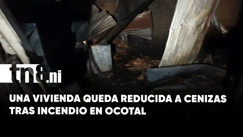 Incendio consume completamente una vivienda en el barrio Nora Astorga de Ocotal