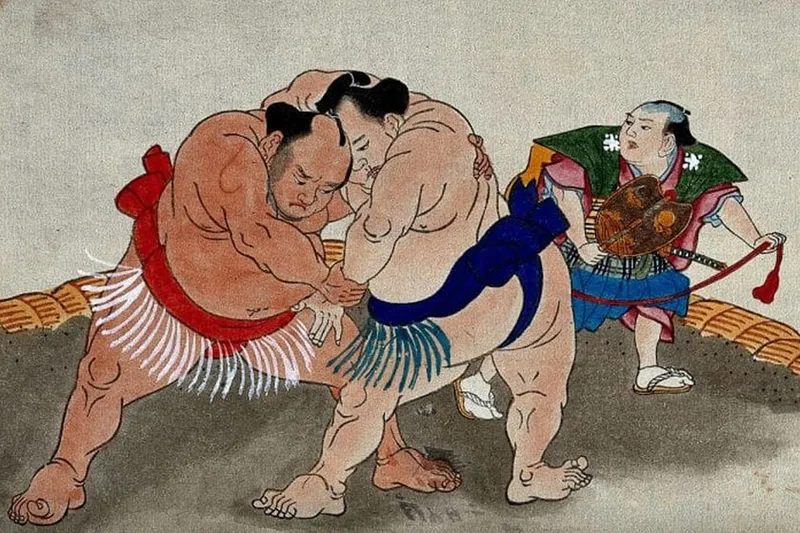 Cuando el trono de Japón se decidió en un combate de lucha libre con superpoderes