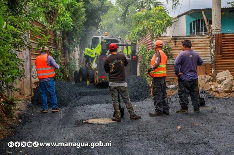 Ocho nuevas calles transformarán el barrio 18 de mayo en managua