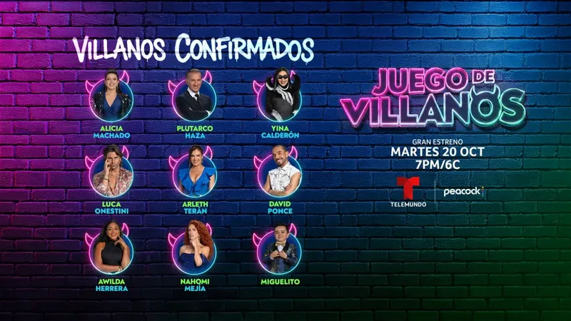 Estos son los primeros nueve famosos confirmados para “Juego de Villanos”