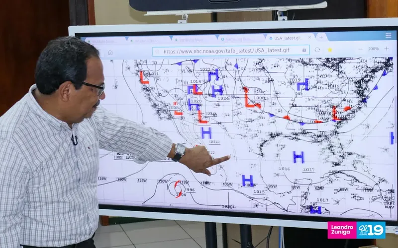 INETER pronostica semana con escasas lluvias en el Pacífico y Centro Norte