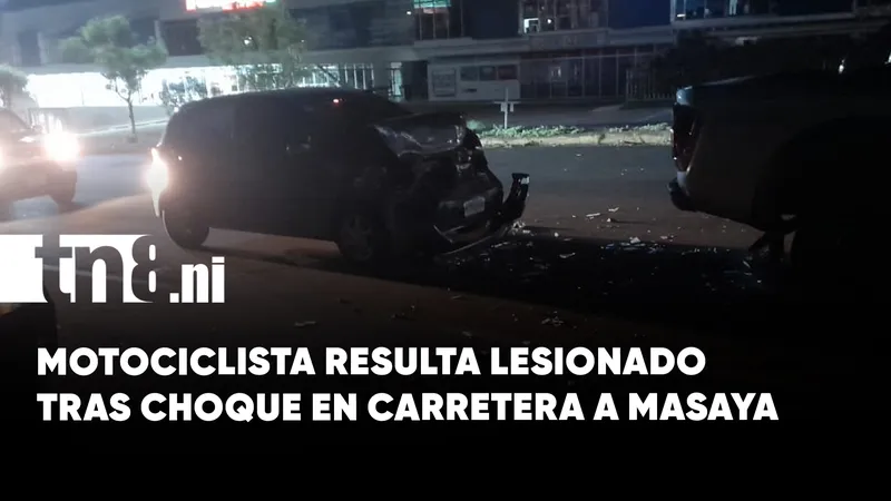 Accidentes de tránsito en carretera a Masaya dejan un lesionado y daños materiales