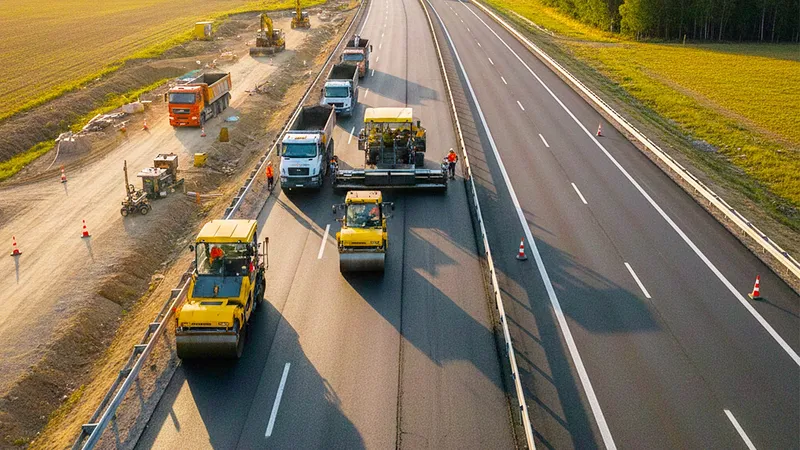 China ya construye las carreteras del futuro: 160 km de autopista sin operarios ni conductores en la maquinaria de obra