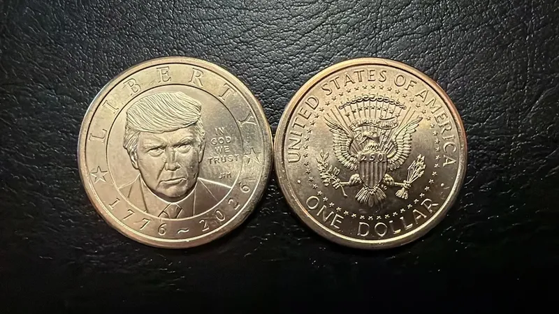Estados Unidos emite moneda de un dólar con la imagen de Donald Trump