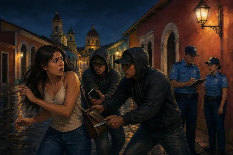 Hampones armados de cuchillos despojan de pertenencias a joven en una calle de la Gran Sultana