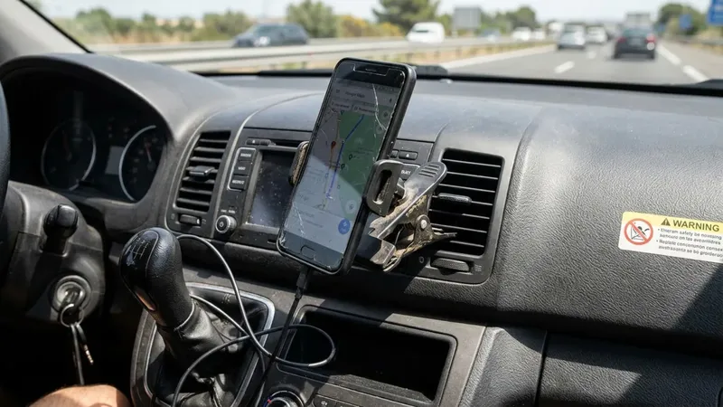 Confirmado por la DGT: el soporte de móvil que tienes en el coche te va a costar una buena multa este verano