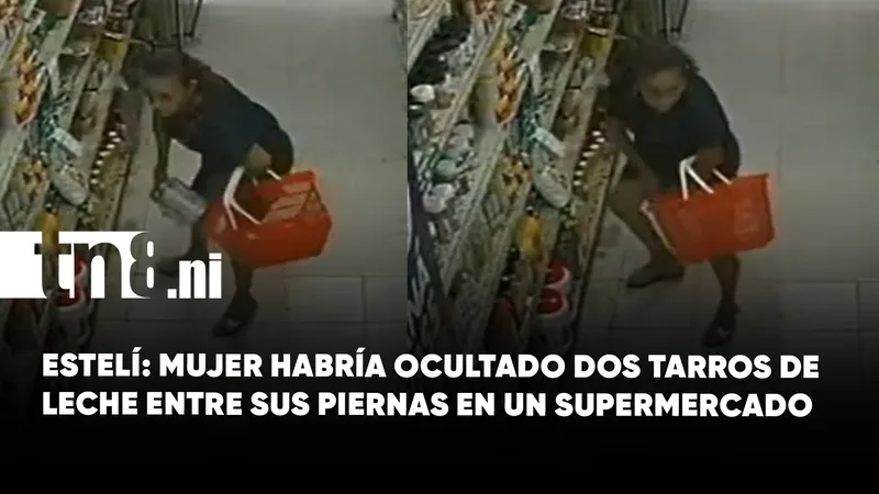 Mujer habría ocultado dos tarros de leche entre sus piernas en supermercado Las Segovias...